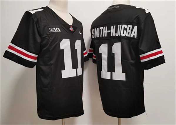 Mens Ohio State Buckeyes #11 Jaxon Smith-Njigba Black 2023 F.U.S.E. Limited Stitched Jersey->ohio state buckeyes->NCAA Jersey